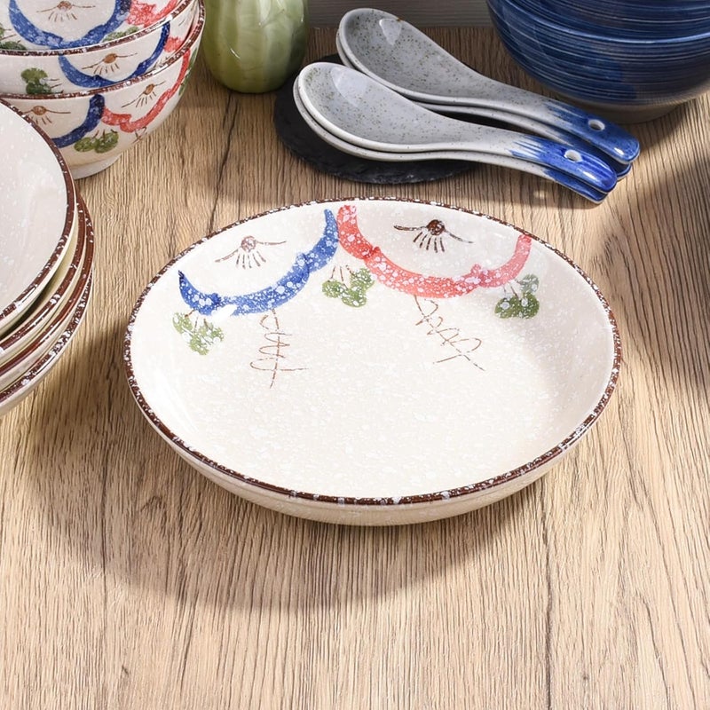 Whitenesser Ceramic Plate Set of 4 7 Inch Japanese Versatile Dinnerware for Appetizers Salads Desserts Snacks Stylish Perfect for Everyday Meals Entertaining Parties - Image 5