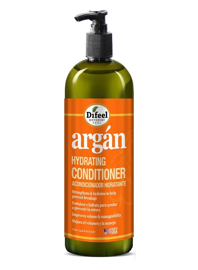 Difeel Argan Hydrating Conditioner 33.8 oz. - Natural Argan Oil Conditioner Hydrating, Paraben Free Natural Conditioner for Hair - Image 1