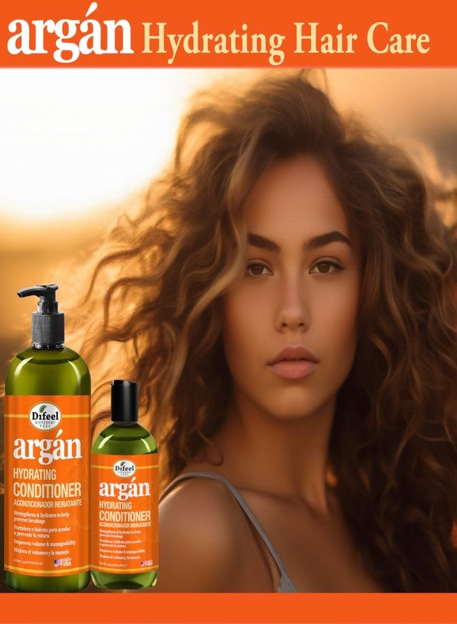 Difeel Argan Hydrating Conditioner 33.8 oz. - Natural Argan Oil Conditioner Hydrating, Paraben Free Natural Conditioner for Hair - Image 3