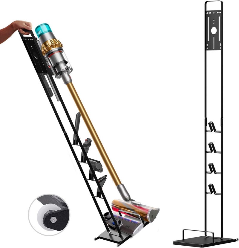 FOHO Foho Vacuum Stand Compatible for Dyson V15 V11 V10 V8 V7 V6 with WheelsMetal Storage Bracket Stand Holder Compatible for Dyson Handheld Cordless Vacuum Cleaners  Accessories  Attachments  - Image 1