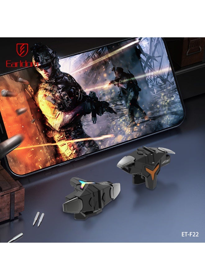 Earldom ET-F22 Mobile Gaming Boost Trigger High with LED Lights -Speed Click  Metal Button Plug-And-Play - Image 2