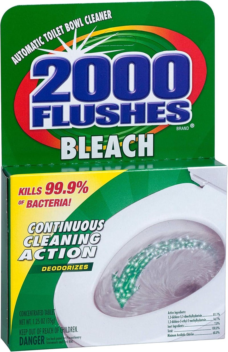 2000 Flushes Blue Plus Bleach Automatic Toilet Bowl Cleaner - 3.5 OZ - Image 1