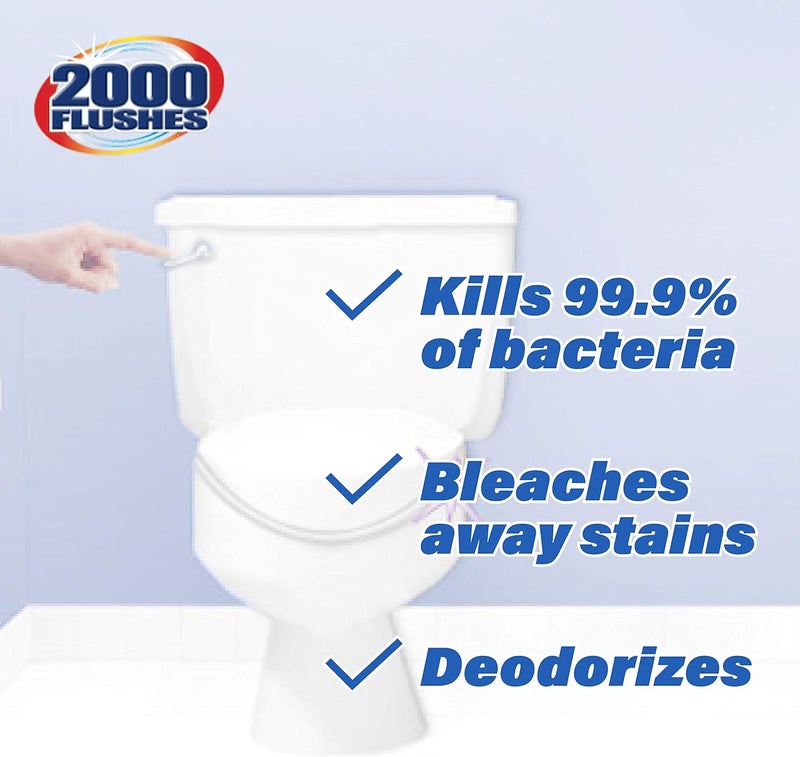 2000 Flushes Blue Plus Bleach Automatic Toilet Bowl Cleaner - 3.5 OZ - Image 4