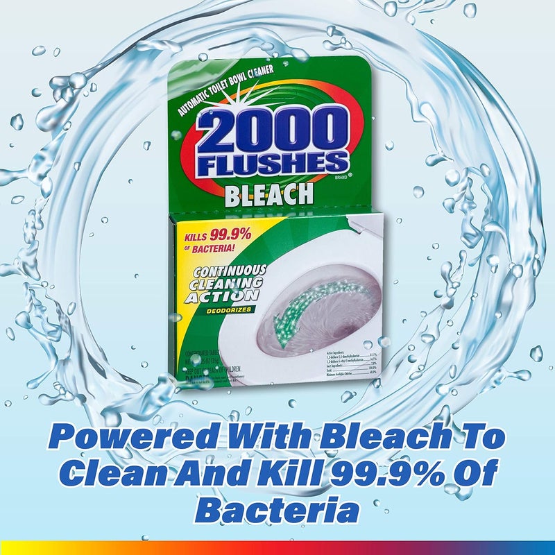 2000 Flushes Blue Plus Bleach Automatic Toilet Bowl Cleaner - 3.5 OZ - Image 3