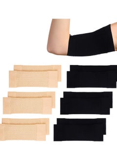 Y&D 6 Pairs Arm Shapers Set Upper Compression Sleeve Slimming Warps Shaper for Woman Cooling Sleeves Cover Sun Wraps  - Image 1