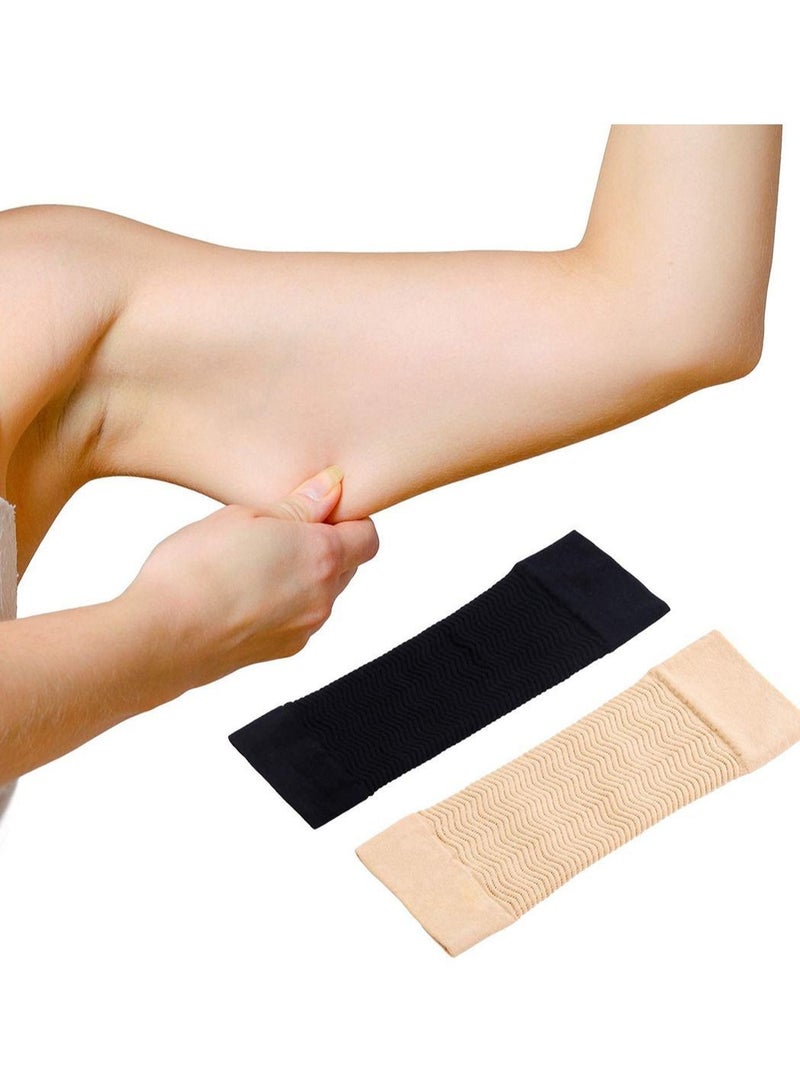 Y&D 6 Pairs Arm Shapers Set Upper Compression Sleeve Slimming Warps Shaper for Woman Cooling Sleeves Cover Sun Wraps - Image 2