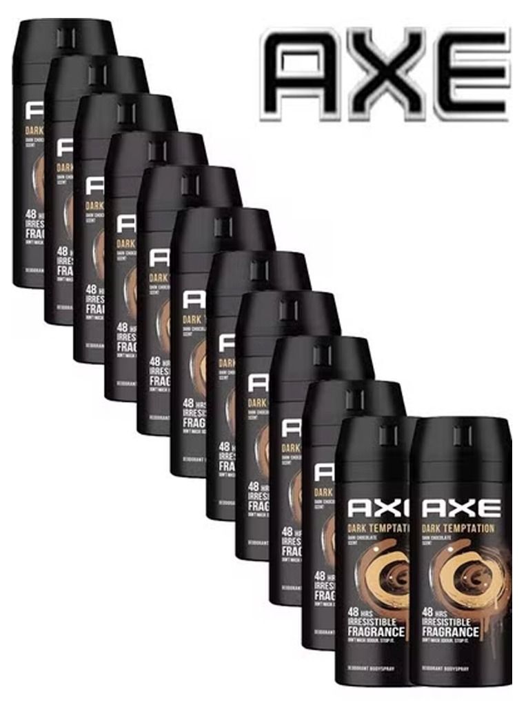 Axe Pack Of 12 Dark Temptation Deodorant Body Spray 12X150ml - Image 1