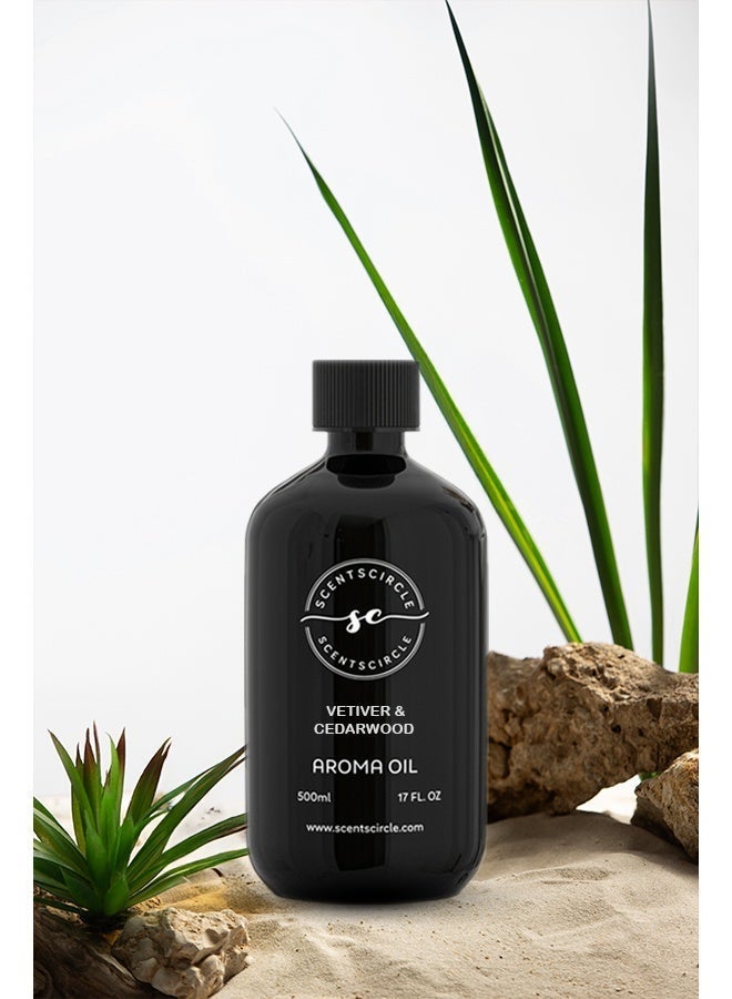 Scentscircle Vetiver & Cedarwood Aroma Diffuser Oil 500ml | Premium Woody Luxury Fragrance - Image 5