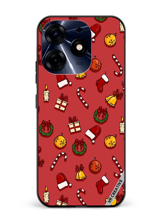 VR CREATIVE Protective Case Cover For Tecno Spark 10 Pro Christmas Symbols Design Multicolour - Image 1