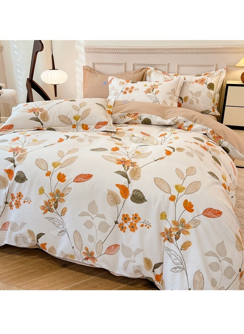 Generic Fitted Sheet Style — French High-End 60 Thread Pure Cotton Embroidered Bedding Four Piece Set  - Image 1