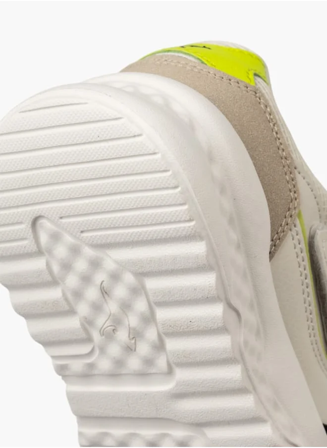 كانغاروس Boys Colourblock Sports Shoes With Hook And Loop Closure