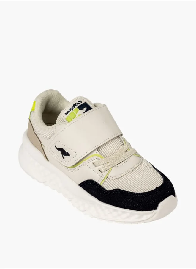 kangaROOS Boys Colourblock Sports Shoes With Hook And Loop Closure