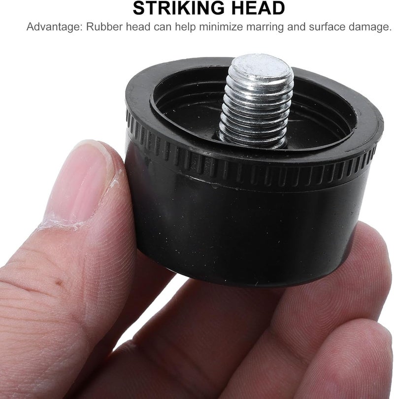 10pcs Rubber Hammer Heads Replacement Mallet Tips Kit with 25mm-45mm Sizes, Sturdy Striking Heads for Flooring Installation and Woodworking Tools - Image 4