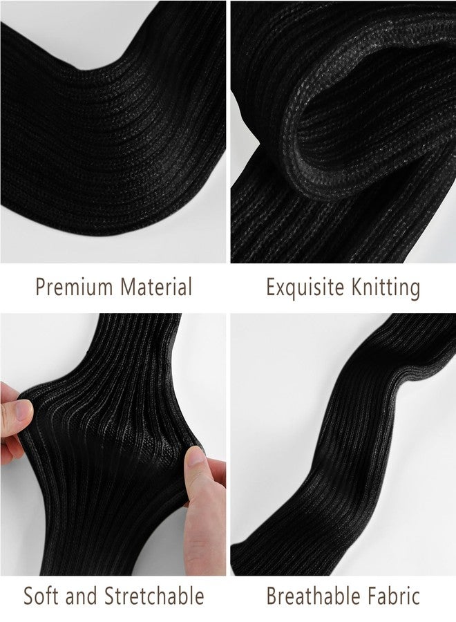 HEMOUR Leg Warmers for Women Ribbed Knit Breathable, Legwarmers Girls Ankle Warmers Socks Fall Winter Gifts, 80s Party Accessories, Y2K Fashion Yoga Ballet Dance Sports, Black - Image 3