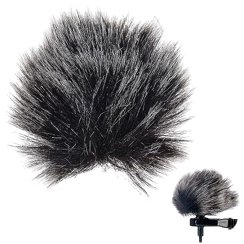 CareFlection Fur Windscreen for Microphone Collar Lapel Wireless Wired Lavalier Mic Noise reduction Filter Mike Outdoor Furry Shield Cover Imported Washable:Vlog,Travel,Facebook,Live-5 Years Warranty - Image 1