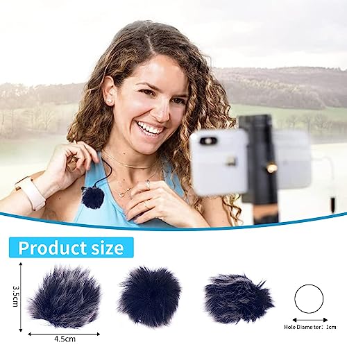 CareFlection Fur Windscreen for Microphone Collar Lapel Wireless Wired Lavalier Mic Noise reduction Filter Mike Outdoor Furry Shield Cover Imported Washable:Vlog,Travel,Facebook,Live-5 Years Warranty - Image 4