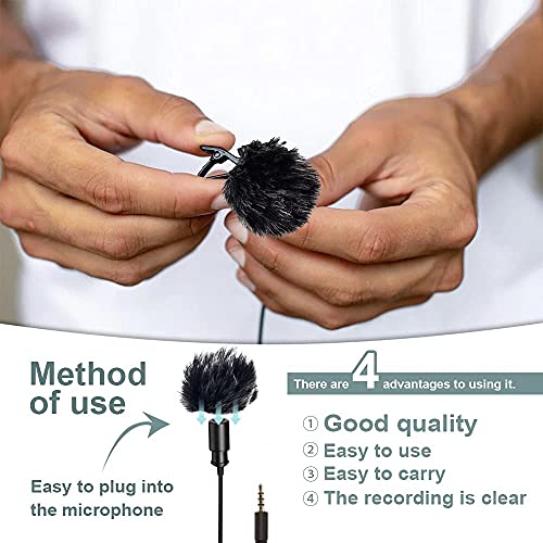 CareFlection Fur Windscreen for Microphone Collar Lapel Wireless Wired Lavalier Mic Noise reduction Filter Mike Outdoor Furry Shield Cover Imported Washable:Vlog,Travel,Facebook,Live-5 Years Warranty - Image 5