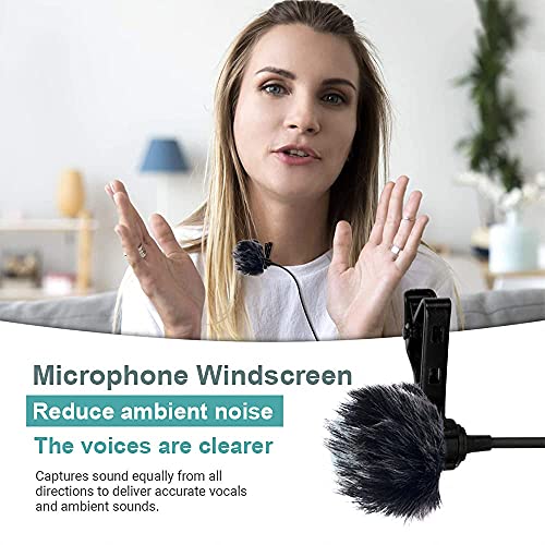 CareFlection Fur Windscreen for Microphone Collar Lapel Wireless Wired Lavalier Mic Noise reduction Filter Mike Outdoor Furry Shield Cover Imported Washable:Vlog,Travel,Facebook,Live-5 Years Warranty - Image 2
