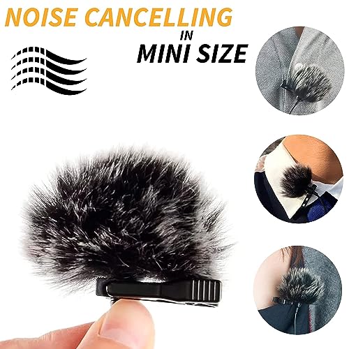 CareFlection Fur Windscreen for Microphone Collar Lapel Wireless Wired Lavalier Mic Noise reduction Filter Mike Outdoor Furry Shield Cover Imported Washable:Vlog,Travel,Facebook,Live-5 Years Warranty - Image 3