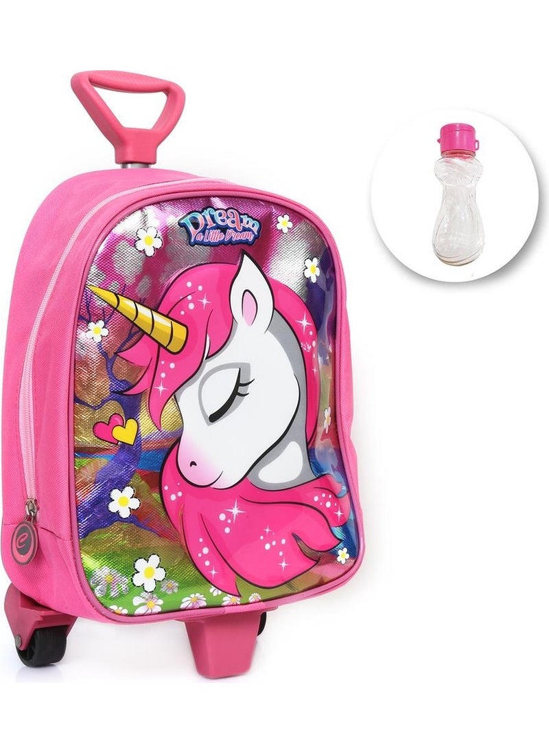 Masho Trend Dream Unicorn Squeegee Kindergarten Bag + Water Bottle - Girls Bag - Nursery Bag  - Image 1
