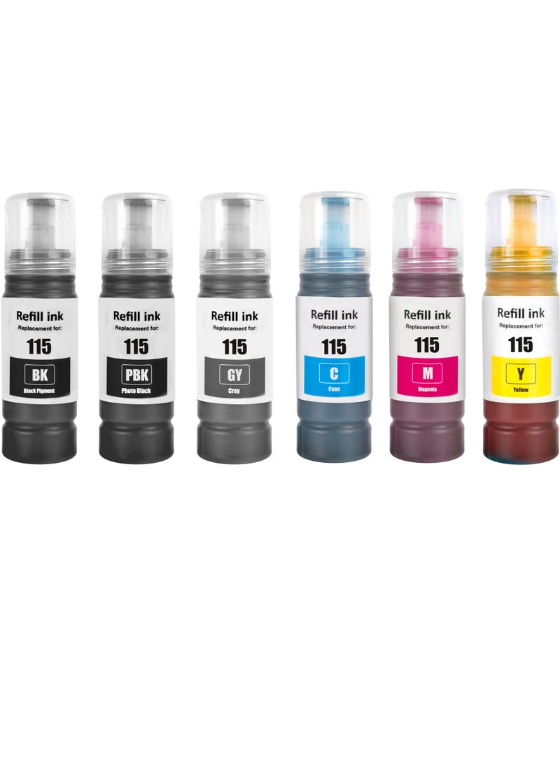 Refill Dye Ink 115 T115 Premium Compatible Bulk Bottle Water Based Refill Ink for Epson EcoTank L8160 L8180 Printers. - Image 2