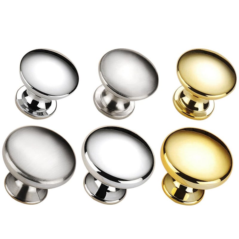 6Pcs Cabinet Handles Brushed Nickel Easy Install Single Door Pulls for Wardrobes Cabinets Furniture - Image 2