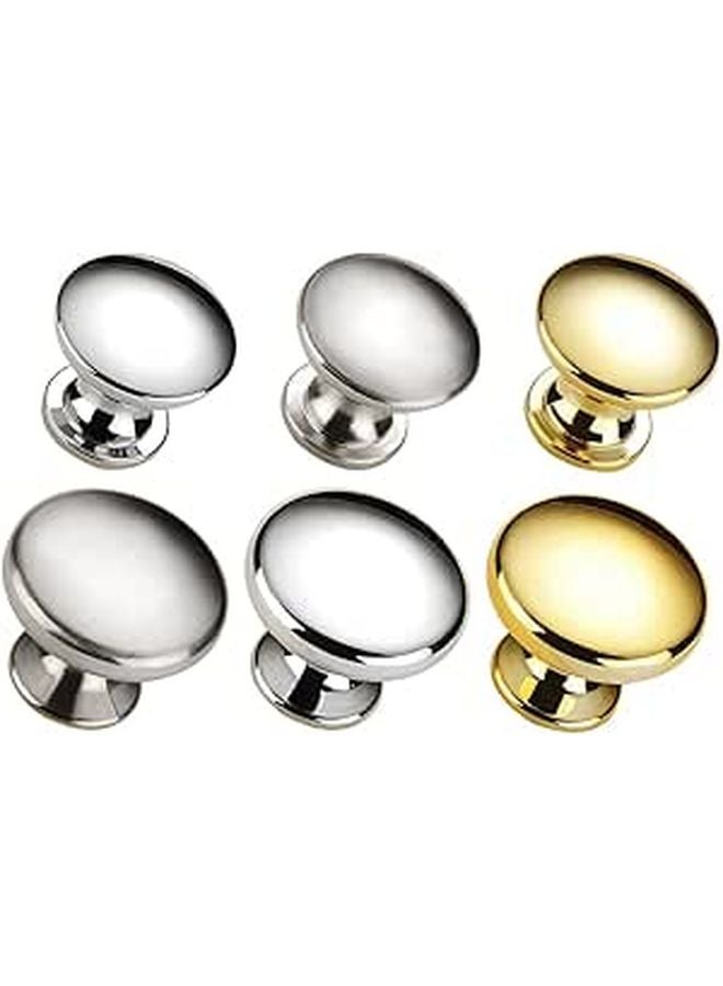 6Pcs Cabinet Handles Brushed Nickel Easy Install Single Door Pulls for Wardrobes Cabinets Furniture - Image 1