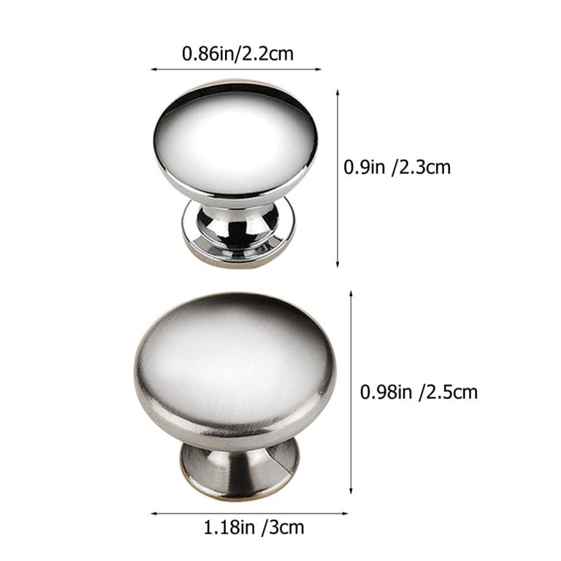 6Pcs Cabinet Handles Brushed Nickel Easy Install Single Door Pulls for Wardrobes Cabinets Furniture - Image 3
