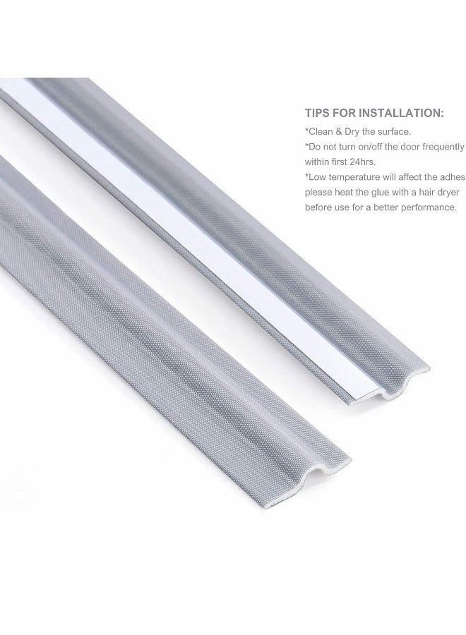 2 Packs Draft Stopper Sweep Door Weatherproofing Stripping Window Seal Strip Self-Adhesive Soundproof Cuttable Wear-Resistant Total 4M - Image 5
