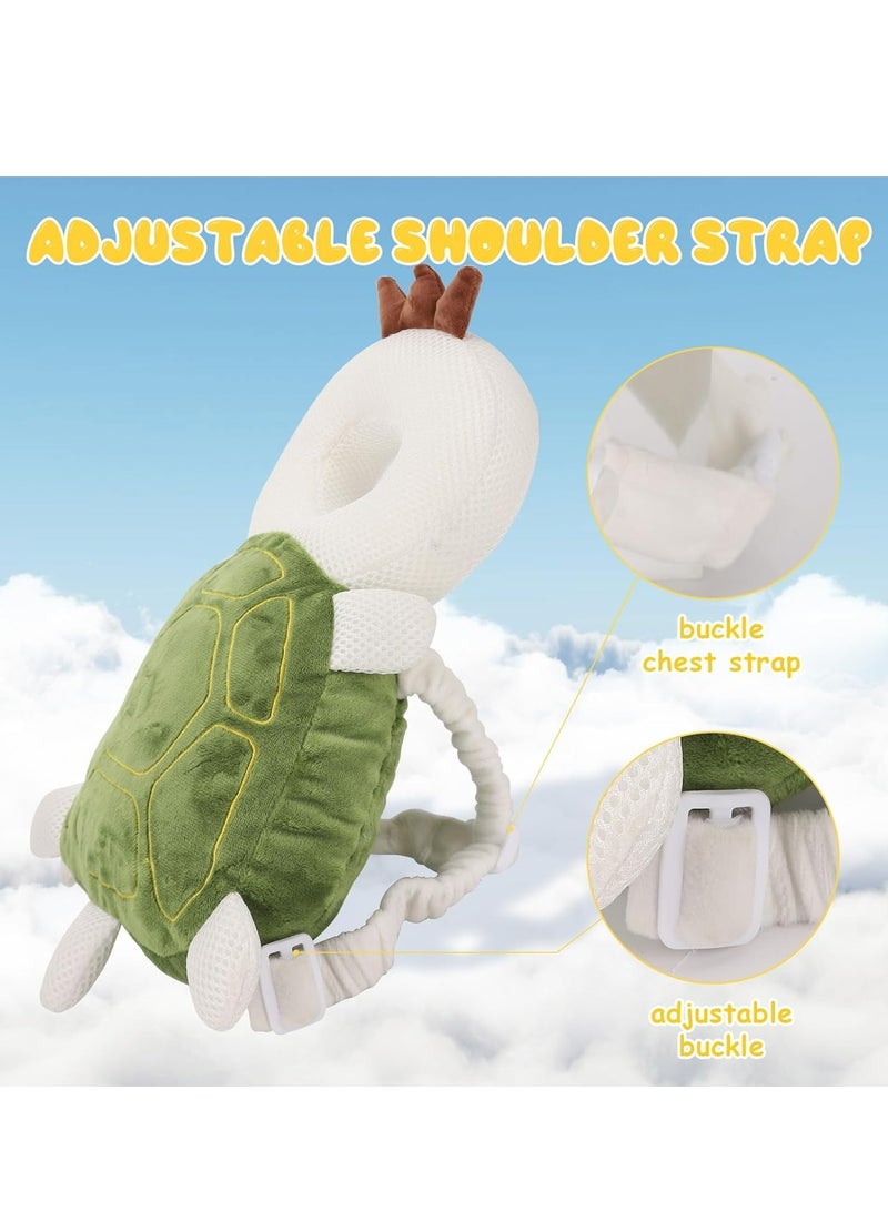 Oasisgalore Baby Head Protection Backpack: Soft, Comfortable Turtle Design for Crawling & Walking Infants  - Image 3