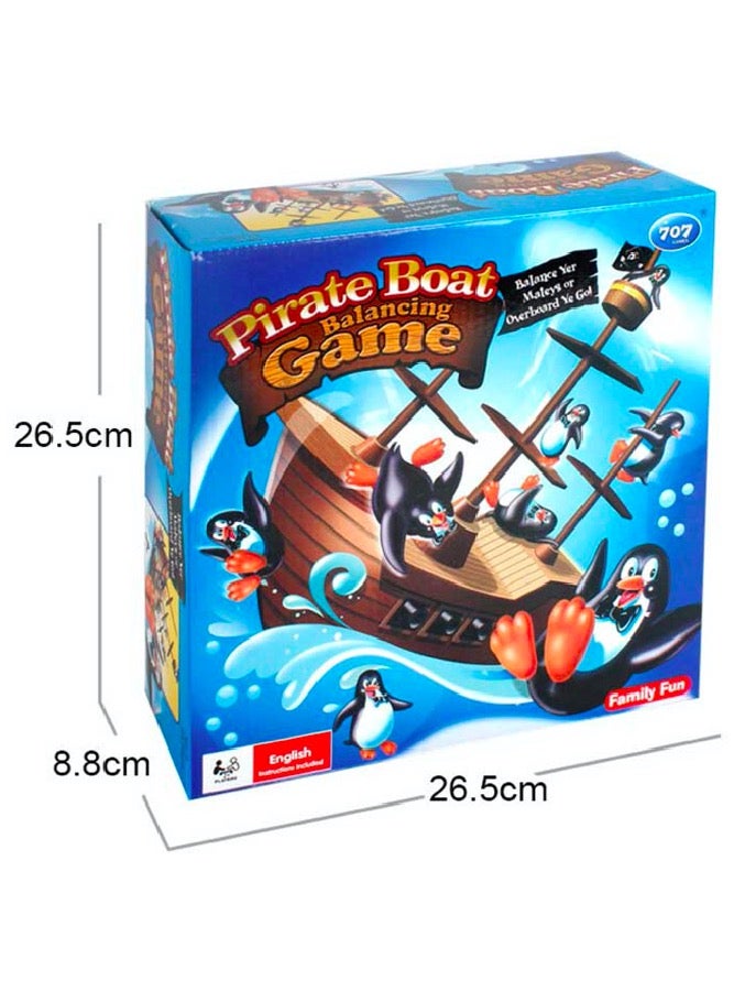 لعبة موازنة قارب القراصنة مع 16 طيور البطريق - Image 1