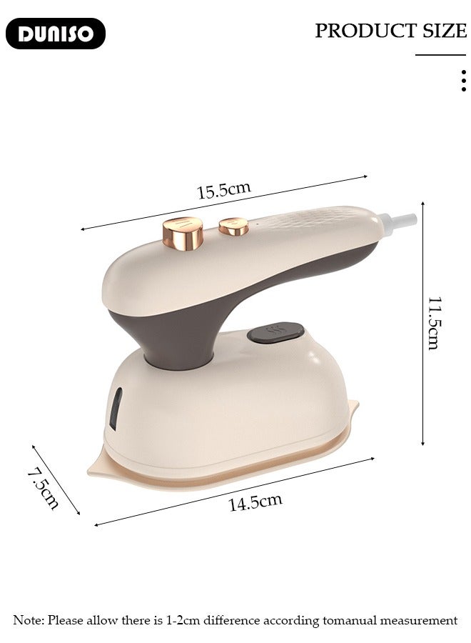 DUNISO Portable Steam Iron, Foldable Handheld Travel Steamer Iron, 2-in-1 Dry and Wet Steam Iron for Clothes, 180° Rotatable Mini Iron, Garment Steamer for Home, Travel, Dorm, Gifts, School, Office, Home Essential  - Image 4
