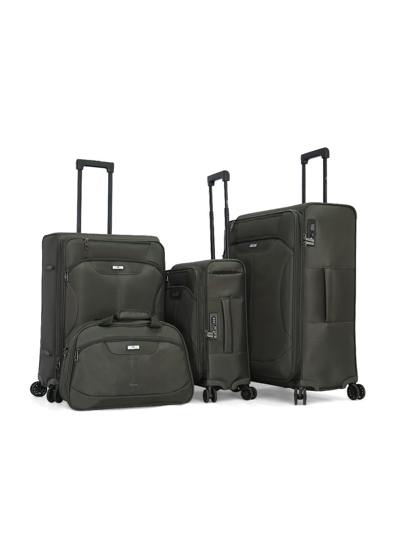 VICTORIA Soft Travel Luggage Set 4 pieces,Grey