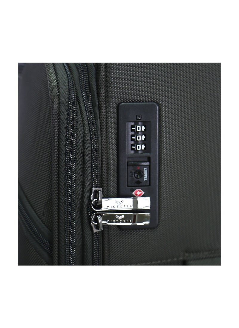 VICTORIA Soft Travel Luggage Set 4 pieces,Grey