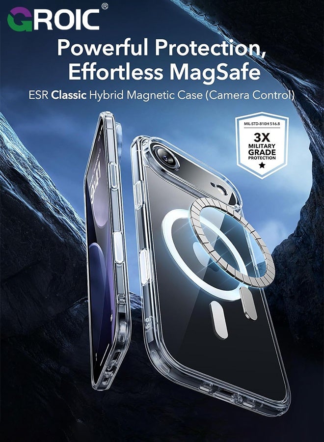 GROIC For iPhone 17 Air Case,Clear Magnetic Transparent Phone Case,Drop Protection Rugged Shockproof Protective Cell Phone Cover,Magnetic Phone Shell for iPhone 17 Air 6.5 inch - Image 2