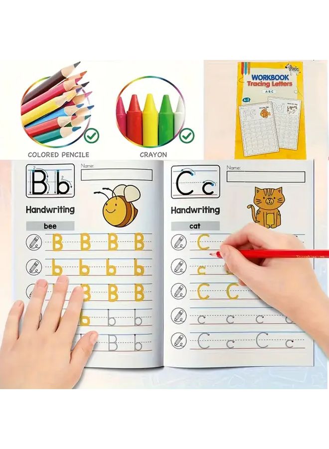 AyuAping 32 Page Alphabet Workbook With Color Coded Letters Numbers Writing Practice - Image 2