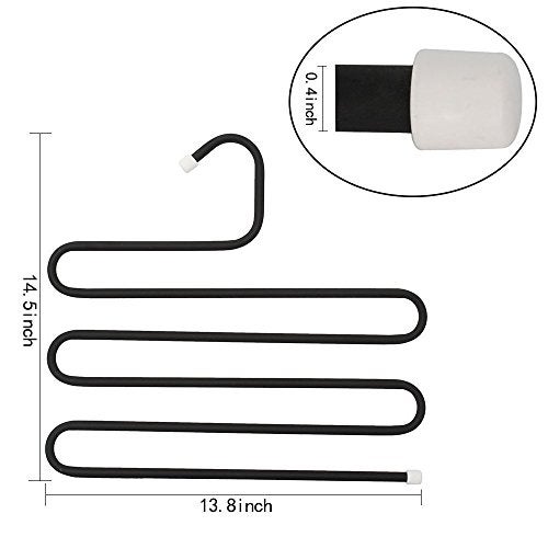 Everbuy Metal S-Shape 5 Layers Magic Hanger for Wardrobe, Sarees, Pants, Scarfs & Other Clothes Multi Purpose Hanger, Made in India (Assorted Colour) - Image 5
