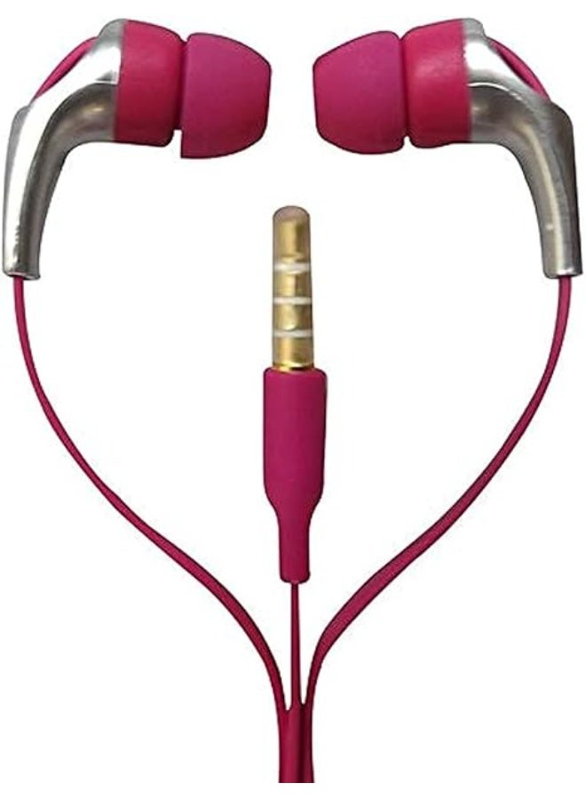 In-Ear Stereo Wired Headphones with Microphone - pink - Image 1