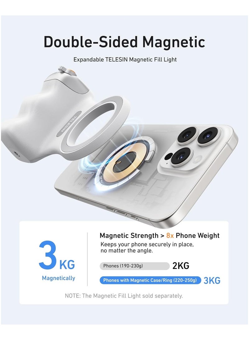 Fun Shot Magnetic Grip with 10M Remote Control – Dual-Sided Magnet, Ergonomic Design – Mobile Camera Stabilizer Handle