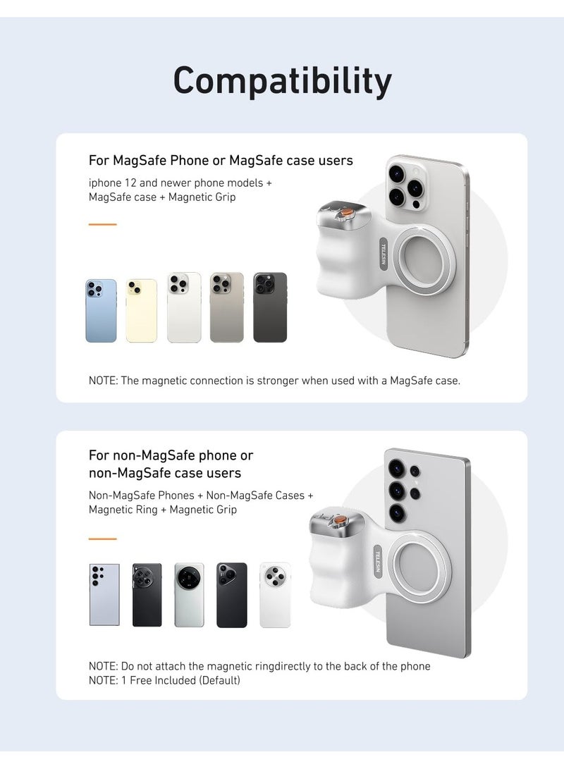 Fun Shot Magnetic Grip with 10M Remote Control – Dual-Sided Magnet, Ergonomic Design – Mobile Camera Stabilizer Handle