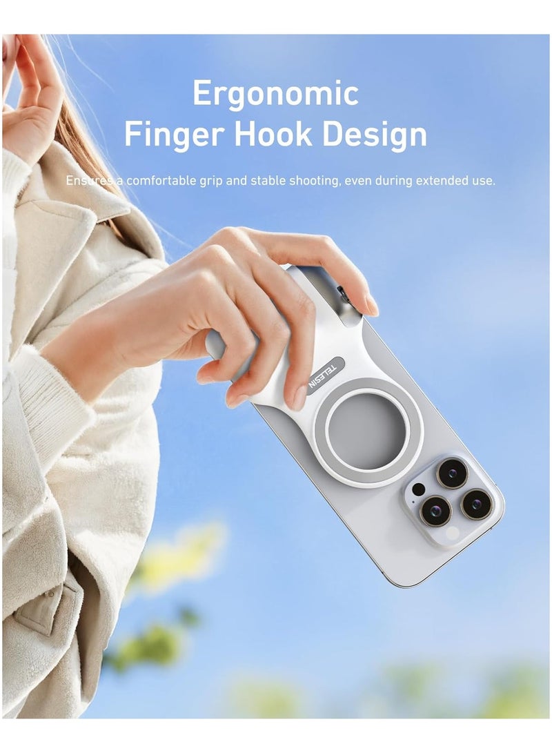Fun Shot Magnetic Grip with 10M Remote Control – Dual-Sided Magnet, Ergonomic Design – Mobile Camera Stabilizer Handle