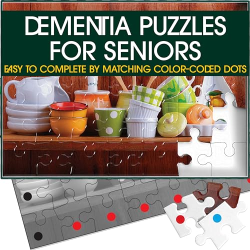 Keeping Busy 35 Piece Kitchen Dementia Puzzles for Seniors Color Coded with Templates Easy Puzzles for Dementia Patients Gifts for Elderly Women in Nursing Home Men Gift for Nursing Home Residents - Image 1