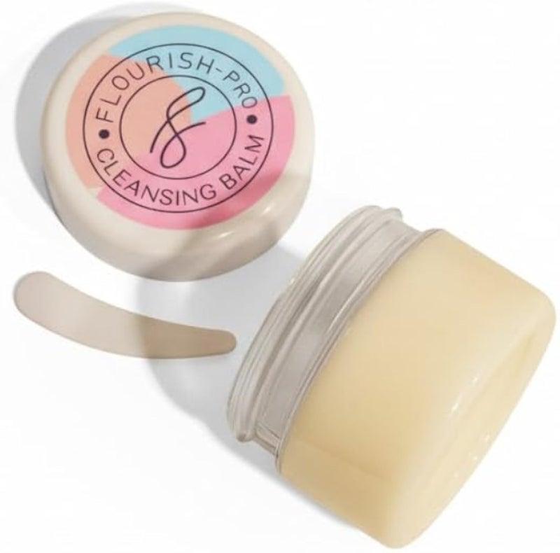 Flourish Cleansing Balm, Makeup Remover, Nourishing Formula with Jojoba Oil and Shea Butter Fragrance-Free, All Skin Types