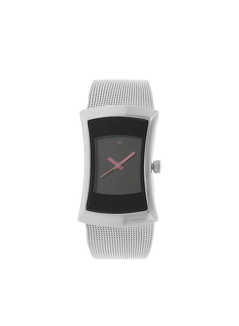 fastrack Fastrack Quartz Analog Black Dial Metal Strap Watch for Girls  - Image 1