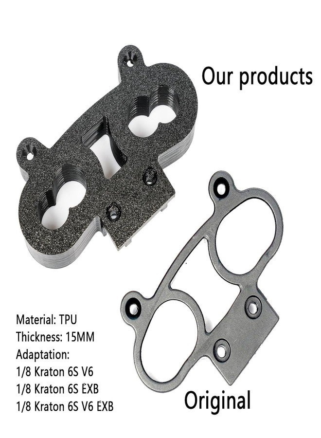 MOSHNOLY TPU Front Bumper Loop for ARRMA 6S 1/8 Kraton V6 EXB/EXB V6, Front Bumper Guard Protector Lightweight Rebound, Durable Front Flexible Nylon Chassis Bumper Loop Bar Absorb Upgraded Part ARA320808 - Image 4
