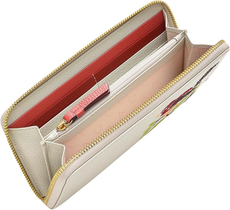 RADLEY London Embroidery Bird Large ZipAround Continental Wallet Open Gray - Image 3