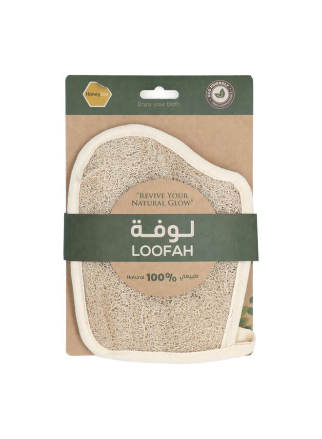 HONEY BEE Lightweight Eco Friendly Natural Glove Shape Bath Loofah Beige BG 002 - Image 1