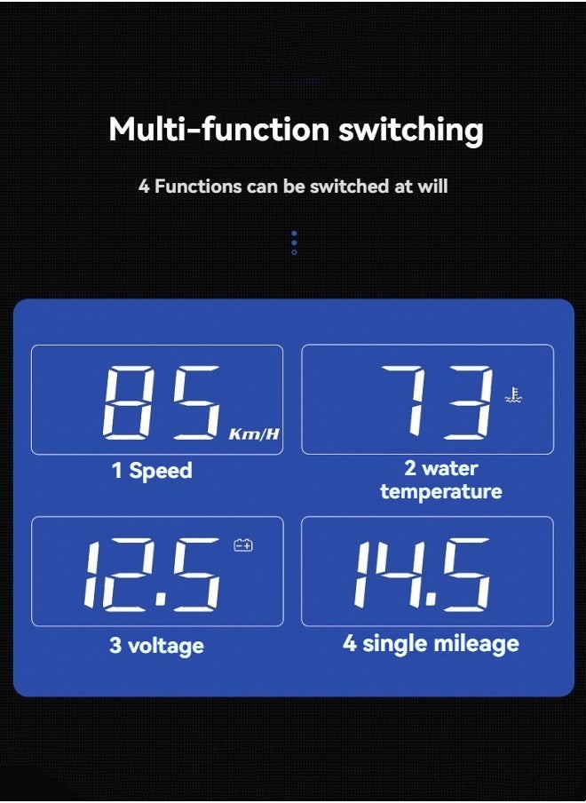 M MIAOYAN Car hud head-up display obd driving computer high-definition display speed water temperature voltage windshield projector  - Image 5