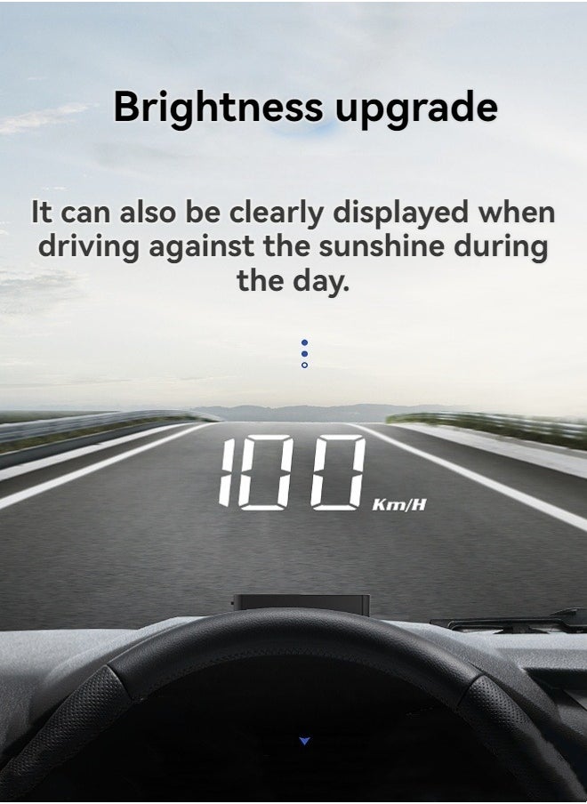 M MIAOYAN Car hud head-up display obd driving computer high-definition display speed water temperature voltage windshield projector  - Image 4