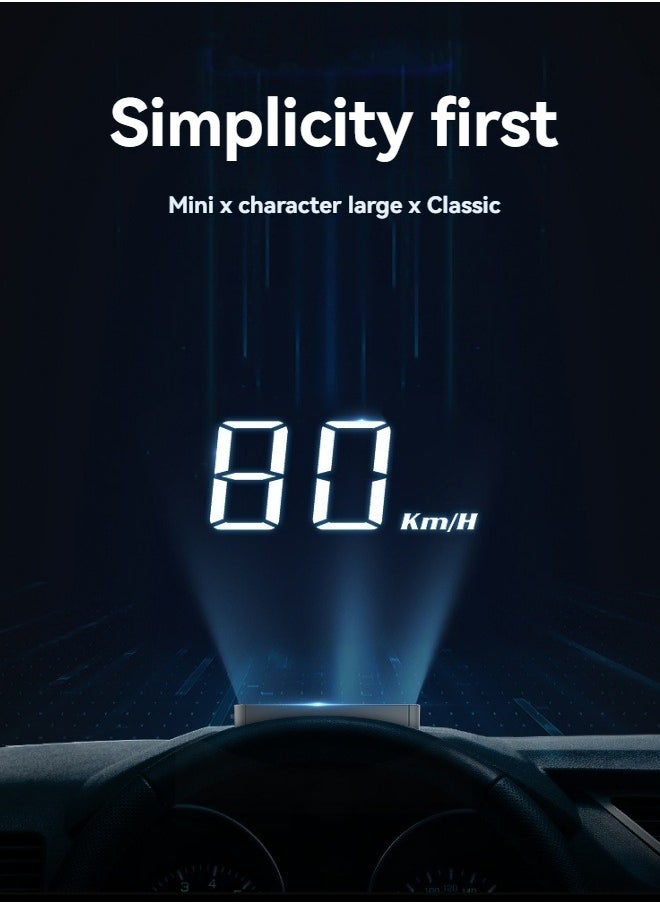 M MIAOYAN Car hud head-up display obd driving computer high-definition display speed water temperature voltage windshield projector  - Image 3